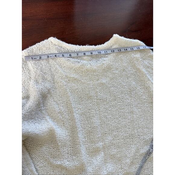 Chico’s Lace Trim Ivory Sweater Sz 3/XL Wool Blend Jasmine 3/4 Sleeve Pullover - Picture 9 of 9